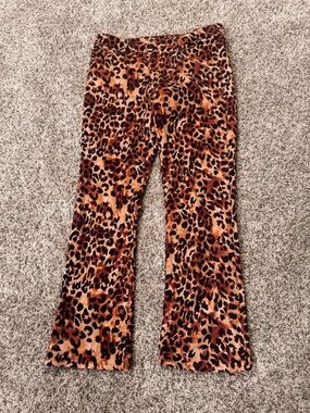 AG Adriano Goldschmied Leopard Print Crop Flare Pants - Brown & Black